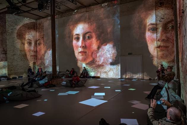 Berlin Prenzlauer Berg Gustav Klimt Klimts Kiss an immersive story Music Brewery 29 01 2023 EDITORIAL USE ONLY Berlin