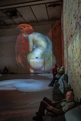 Berlin Prenzlauer Berg Gustav Klimt Klimts Kiss an immersive story Music Brewery 29 01 2023 EDITORIAL USE ONLY Berlin