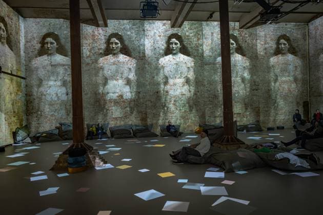 Berlin Prenzlauer Berg Gustav Klimt Klimts Kiss an immersive story Music Brewery 29 01 2023 EDITORIAL USE ONLY Berlin