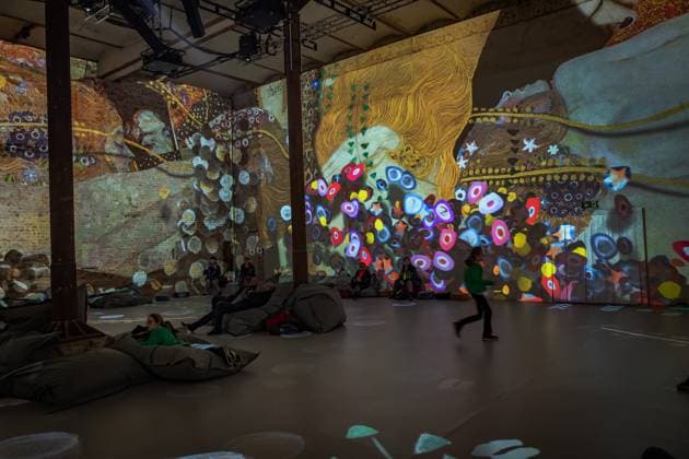 Berlin Prenzlauer Berg Gustav Klimt Klimts Kiss an immersive story Music Brewery 29 01 2023 EDITORIAL USE ONLY Berlin