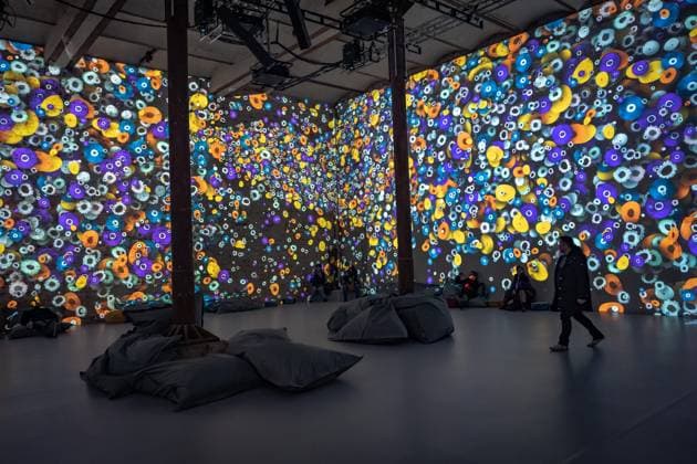 Berlin Prenzlauer Berg Gustav Klimt Klimts Kiss an immersive story Music Brewery 29 01 2023 EDITORIAL USE ONLY Berlin