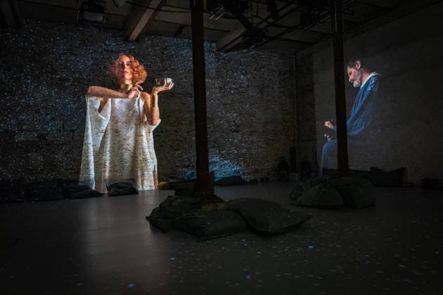 Berlin Prenzlauer Berg Gustav Klimt Klimts Kiss an immersive story Music Brewery 29 01 2023 EDITORIAL USE ONLY Berlin