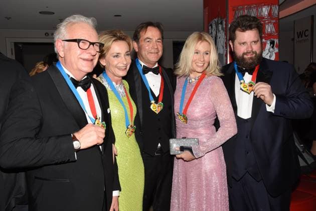 Franz Meiller Entrepreneur Susanne Prinz Narrhalla Order Artist Thomas Hock BR Production Manager Stefanie Sick Antoine Monot Jr Actor Munich 18 01 2020 Deutsches Theater Narrhalla Soiree Awarding Karl Valentinsorden Munich