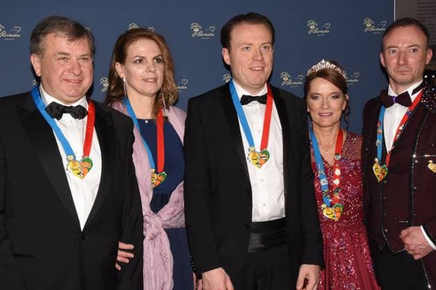 Lorenz Christine Stifl Wirt Stefan Siftl Wirt Prinzenpaar Ulrike I Steve I, Munich 18 01 2020 Deutsches Theater Narrhalla Soiree Award of the Karl Valentinsorden Munich