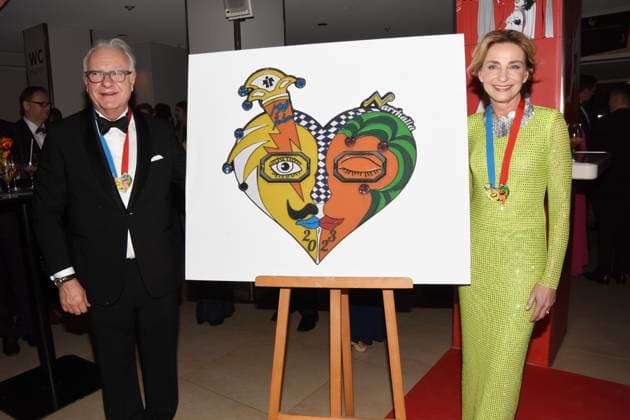 Franz Meiller Entrepreneur Susanne Prinz Narrhalla Order Artist Munich 18 01 2020 German Theater Narrhalla Soiree Awarding Karl Valentine Order Munich