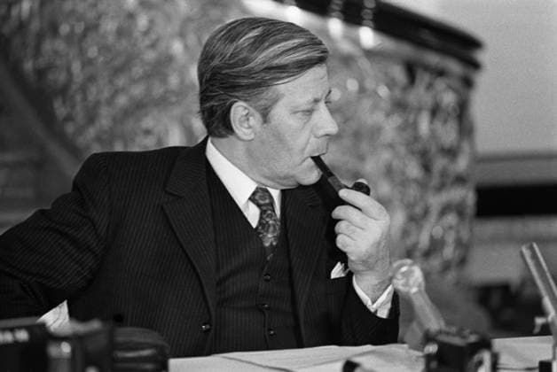 Moscow, USSR. October 29, 1974. Chancellor of the Federal Republic of Germany Helmut Schmidt takes part in a press conference given in connection with the Soviet-West German talks. Viktor Koshevoi TASS  32418670