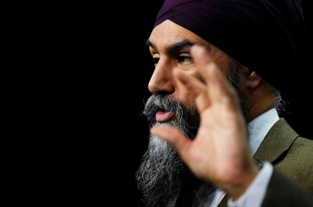 January 30, 2023, Ottawa, ON, Canada: NDP leader Jagmeet Singh holds a press conference on Parliament Hill in Ottawa on Monday, Jan. 30, 2023. The House of Commons resumes today following the winter recess. Ottawa Canada  - ZUMAc35_ 20230130_zaf_c35_041 Copyright: xSeanxKilpatrickx