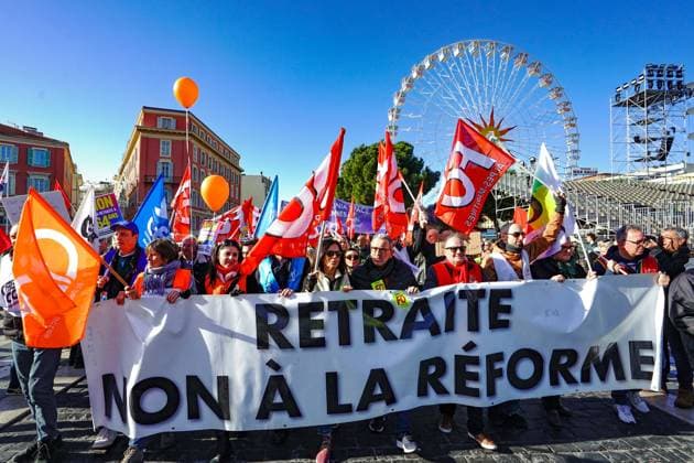 News Themen der Woche KW05 News Bilder des Tages NEWS : Manifestation contre la rÃ forme des retraites - Nice - 31 01 2023 NorbertScanella Panoramic 
