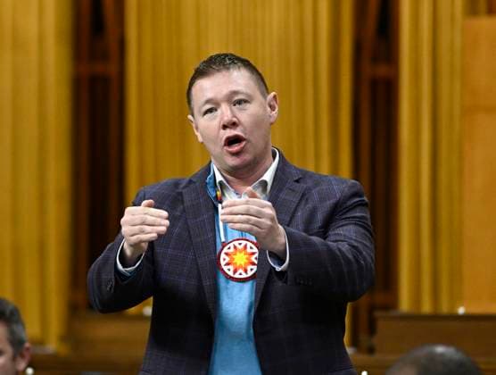 December 9, 2022, Ottawa, ON, CAN: Parliamentary secretary to the Minister of Crown-Indigenous Relations Jaime Battiste rises during Question Period in the House of Commons on Parliament Hill in Ottawa on Friday, Dec. 9, 2022. A Mi kmaw member of Parliament says a proposed federal electoral boundary change in Nova Scotia will remove him from his riding, along with two Indigenous communities. Ottawa CAN  - ZUMAc35_ 20221209_zaf_c35_236 Copyright: xJustinxTangx