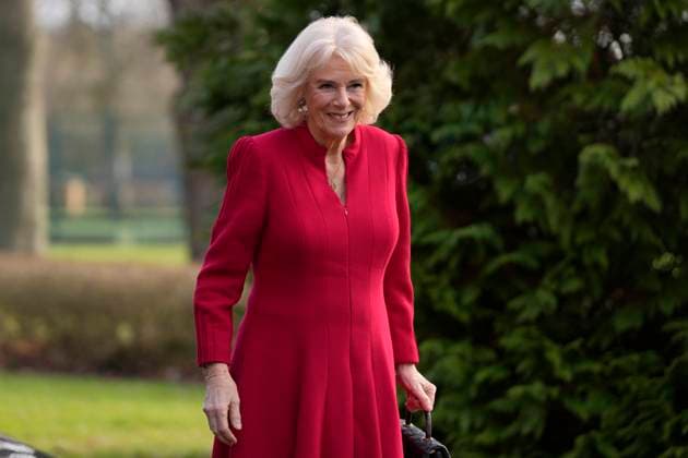 . 31 01 2023. Aldershot, United Kingdom. Camilla, The Queen Consort, Colonel of the Grenadier Guards, during a visit to Lille Barracks in Aldershot, United Kingdom, where she met members of the Battalion, presented medals and met families.  xPoolx xi-Imagesx IIM-24113-0006