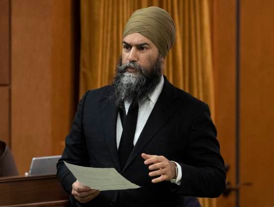 January 31, 2023, Ottawa, ON, Canada: New Democratic Party leader Jagmeet Singh rises during Question Period, Tuesday, January 31, 2023 in Ottawa. Ottawa Canada  - ZUMAc35_ 20230131_zaf_c35_070 Copyright: xAdrianxWyldx