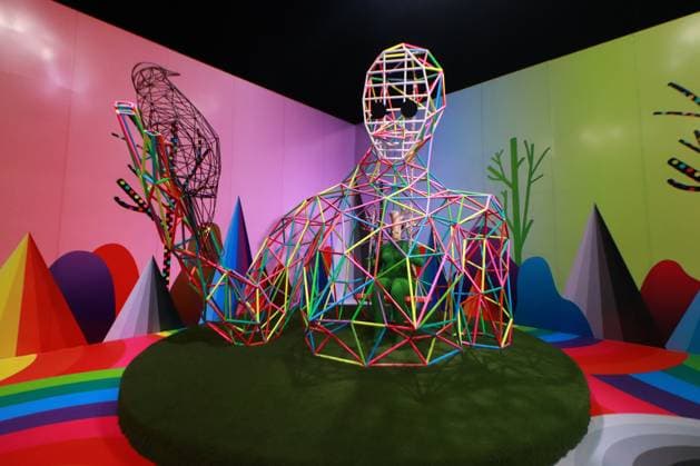 January 31, 2023 in Mexico City, Mexico: General view of the Metamorphosis, an immersive experience exhibition by Spanish artist Okuda San Migue at the Mexico fronton. on January 31, 2023 in Mexico City, Mexico. Mexico City Mexico - ZUMAe321 20230131_zia_e321_026 Copyright: xCarlosxSantiagox
