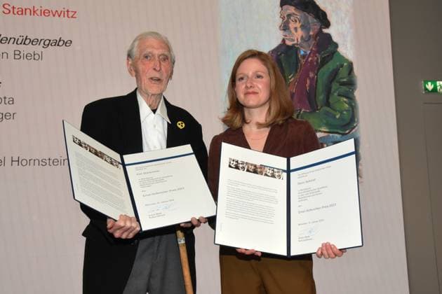 Karl Stankiewitz Journalist Laureate Aykant Deniz Journalist Laureate Munich 31 01 2023 Literaturhaus Ernst Hoferichter Awards 2023 Munich