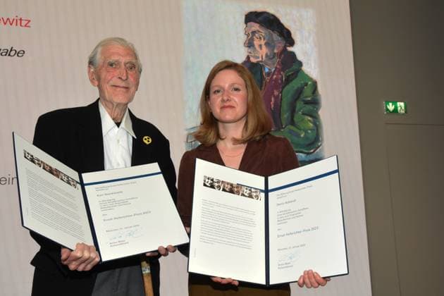 Karl Stankiewitz Journalist Laureate Aykant Deniz Journalist Laureate Munich 31 01 2023 Literaturhaus Ernst Hoferichter Awards 2023 Munich