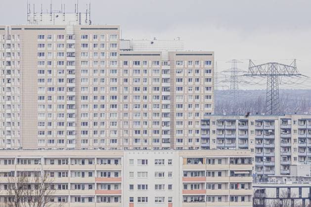 Wohnbloecke im Bezirk Marzahn, aufgenommen in Berlin, 01.02.2023. Berlin Deutschland *** residential blocks in Marzahn district, photographed in Berlin, 01 02 2023 Berlin Germany Copyright: xFlorianxGaertner photothek.dex