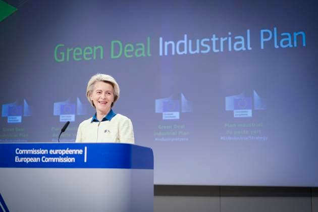 Bilder des Jahres 2023, News 02 Februar News Themen der Woche KW05 Press conference by EU Commissioner Ursula Von Der Leyen on the European Green Deal industrial plan.  NicolasxLandemardx xLexPictorium LePictorium_0274244