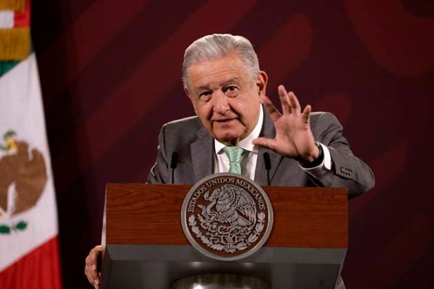 President of Mexico in a press conference before reporters February 2, 2023, Mexico City, Mexico: Mexican President Andres Manuel Lopez Obrador in his daily morning conference before reporters at the National Palace in Mexico City. on February 2, 2023 in Mexico City, Mexico (Photo by Luis Barron Eyepix Group). Copyright: xLuisxBarronx xEyepixxGroupx LB20230202_AMLO14