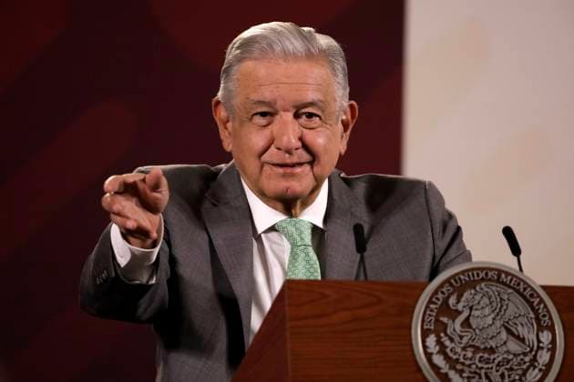 President of Mexico in a press conference before reporters February 2, 2023, Mexico City, Mexico: Mexican President Andres Manuel Lopez Obrador in his daily morning conference before reporters at the National Palace in Mexico City. on February 2, 2023 in Mexico City, Mexico (Photo by Luis Barron Eyepix Group). Copyright: xLuisxBarronx xEyepixxGroupx LB20230202_AMLO15