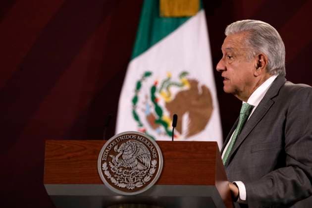 President of Mexico in a press conference before reporters February 2, 2023, Mexico City, Mexico: Mexican President Andres Manuel Lopez Obrador in his daily morning conference before reporters at the National Palace in Mexico City. on February 2, 2023 in Mexico City, Mexico (Photo by Luis Barron Eyepix Group). Copyright: xLuisxBarronx xEyepixxGroupx LB20230202_AMLO18