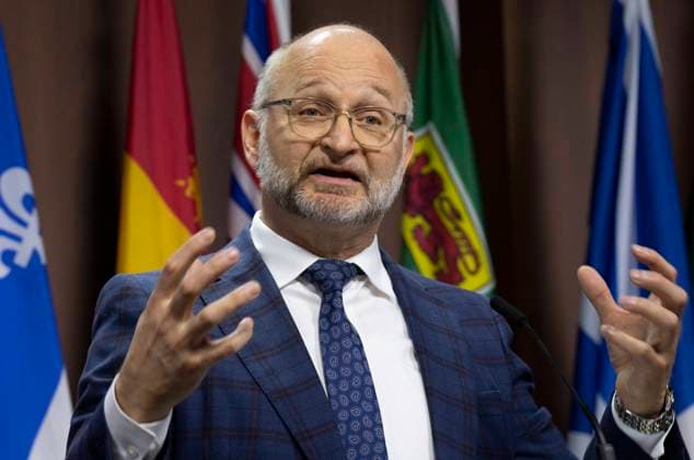 February 2, 2023, Ottawa, ON, Canada: Justice Minister and Attorney General of Canada David Lametti speaks during a news conference, Thursday, February 2, 2023 in Ottawa. Ottawa Canada  - ZUMAc35_ 20230202_zaf_c35_020 Copyright: xAdrianxWyldx