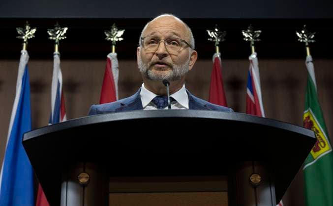 February 2, 2023, Ottawa, ON, Canada: Justice Minister and Attorney General of Canada David Lametti speaks during a news conference, Thursday, February 2, 2023 in Ottawa. Ottawa Canada  - ZUMAc35_ 20230202_zaf_c35_021 Copyright: xAdrianxWyldx