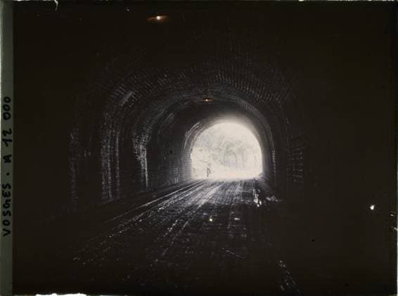 RECORD DATE NOT STATED Col de Bussang, Haut-Rhin, Alsace, Vosges, Lorraine, France Tunnel of the Bussang pass (taken from the old border post) , 1917 - Alsace - Paul Castelnau (photographic section of the armies) - (June) (French - ï»¿Col de Bussang , Haut-Rhin , Alsace , Vosges , Lorraine , France Tunnel du col de Bussang ( pris de l ancien poste frontiere )). Rear-front, border, road, tunnel, civil engineering, First World War, Habitat , Architecture, France, Tunnel of the Bussang pass (taken from the old border point) Copyright: xpiemagsx AKahnlpie020223-20638 !ACHTUNG AUFNAHMEDATUM GESCHÄTZT!