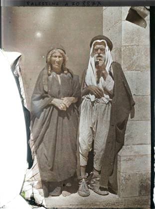 RECORD DATE NOT STATED Jerusalem, Palestine a couple of old men , 1918 - Near East, Egypt, Palestine, Cyprus - Paul Castelnau (photographic section of the armies) - (January 9 -October 6) (French - ï»¿JÃ rusalem , Palestine Un couple de vieillards). Costume, portrait, hairstyle , headgear, Clothing, human beings Copyright: xpiemagsx AKahnlpie020223-366 !ACHTUNG AUFNAHMEDATUM GESCHÄTZT!