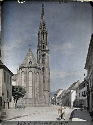RECORD DATE NOT STATED Thann, Haut-Rhin, Alsace, France Cathedral Saint-ThiÃ baut , rue , 1917 - Alsace - Paul Castelnau (photographic section of the armies) - (June) (French - ï»¿Thann , Haut-Rhin , Alsace , France CathÃ drale Saint-ThiÃ baut , rue). Church, street scene, front, street , neighborhood, Daily life, First World War, Habitat , Architecture, France, Thann, cathedral, rue Copyright: xpiemagsx AKahnlpie020223-13515 !ACHTUNG AUFNAHMEDATUM GESCHÄTZT!