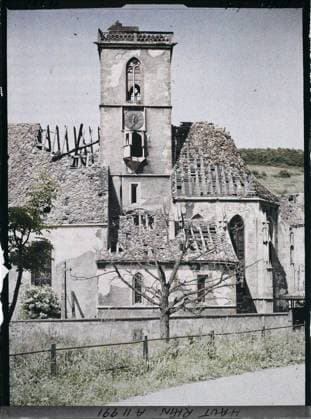 RECORD DATE NOT STATED Thann, Haut-Rhin, Alsace, France old thann, the church , 1917 - Alsace - Paul Castelnau (photographic section of the armies) - (June) (French - ï»¿Thann , Haut-Rhin , Alsace , France Vieux Thann , l Ã glise). Church, ruins, front, bombardment, First World War, France, Thann, old thann, the Church Copyright: xpiemagsx AKahnlpie020223-13528 !ACHTUNG AUFNAHMEDATUM GESCHÄTZT!