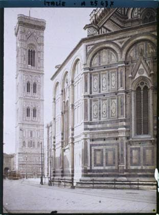 RECORD DATE NOT STATED Florence, Italie Santa Maria del Fiore and Son Campanile , 1913 - Balkans, Italy - Jean Brunhes and Auguste LÃ on - (September - October 23) (French - ï»¿Florence , Italie Santa Maria del Fiore et son Campanile). Church, Christianity, Tour, Religious Architecture, Religion , Habitat , Architecture, Italie, Florence, Duomo et Campanile Copyright: xpiemagsx AKahnlpie020223-15931 !ACHTUNG AUFNAHMEDATUM GESCHÄTZT!