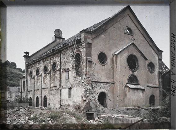 RECORD DATE NOT STATED Thann, Haut-Rhin, Alsace, France The Synagogue , 1917 - Alsace - Paul Castelnau (photographic section of the armies) - (June) (French - ï»¿Thann , Haut-Rhin , Alsace , France La synagogue). Judaism, synagogue, ruins, front, bombardment, Religion, First World War, France, Thann, the synagogue Copyright: xpiemagsx AKahnlpie020223-13530 !ACHTUNG AUFNAHMEDATUM GESCHÄTZT!