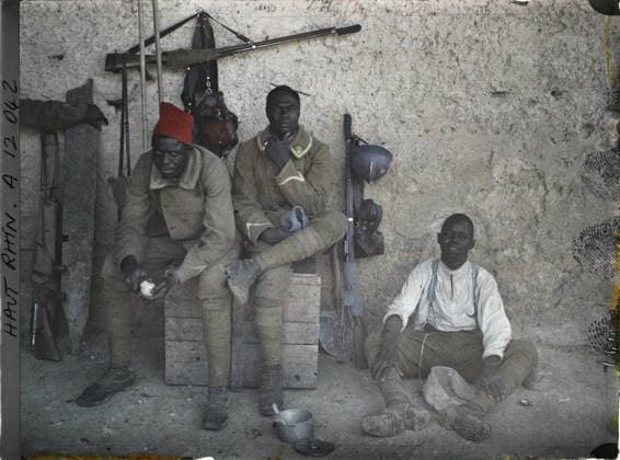 RECORD DATE NOT STATED Saint-Ulrich, Haut-Rhin, Alsace, Senegalese France , 1917 - Alsace - Paul Castelnau (photographic section of the armies) - (June) (French - ï»¿Saint-Ulrich , Haut-Rhin , Alsace , France SÃ nÃ galais). Food, exists in high definition, domestic life, front, colonial army, weapon, Daily life, HD, World War II, colonial history, France, Saint-Ulrich, Senegalese Copyright: xpiemagsx AKahnlpie020223-147 !ACHTUNG AUFNAHMEDATUM GESCHÄTZT!
