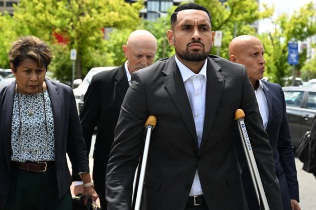 NICK KYRGIOS COURT, Tennis star Nick Kyrgios arrives at the ACT Magistrates Court in Canberra, Friday, February 3, 2023. Nick Kyrgios is due to make an application to have a common assault charge against him dismissed due to his mental health. ( NO ARCHIVING, EDITORIAL USE ONLY, NO USE IN BOOKS WITHOUT CONSENT CANBERRA ACT AUSTRALIA  Copyright: xMICKxTSIKASx 20230203001759345232