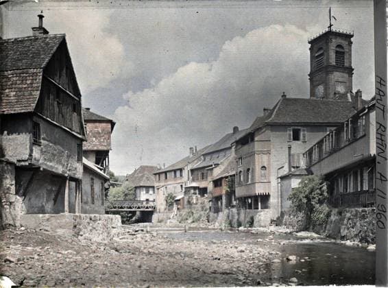 RECORD DATE NOT STATED Masevaux, Haut-Rhin, Alsace, France La Doller , 1917 - Alsace - Paul Castelnau (photographic section of the armies) - (June) (French - ï»¿Masevaux , Haut-Rhin , Alsace , France La Doller). Civil engineering, river, housing, front, street , neighborhood, bridge, Habitat , Architecture, First World War, France, Massevaux, La Doller Copyright: xpiemagsx AKahnlpie020223-13497 !ACHTUNG AUFNAHMEDATUM GESCHÄTZT!