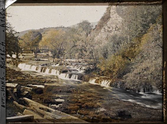 RECORD DATE NOT STATED Jajce, Bosnia and Herzegovina Bords de la Pliva , 1912 - Balkans, Italy - Jean Brunhes and Auguste LÃ on - (October 13 - 27) (French - ï»¿Jajce , Bosnie-HerzÃ govine Bords de la Pliva). Landscape, civil engineering, river, hydrography, bridge, Nature , Environment, Habitat , Architecture, Bosnia, Jajce, Bords de la Pliva Copyright: xpiemagsx AKahnlpie020223-6303 !ACHTUNG AUFNAHMEDATUM GESCHÄTZT!