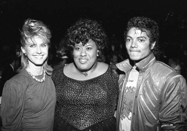 Olivia Newton John, Jennifer Holliday and Michael Jackson at the Dreamgirls opening night afterparty. Taken in Los Angeles at the Shubert Theater in Century City on March 20, 1983 Copyright: xRalphxDominguez MediaPunchx