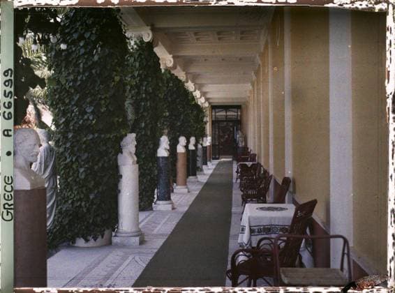 RECORD DATE NOT STATED Corfu, Greece L Achille - La Villa, a gallery , 1913 - Balkans, Italy - Jean Brunhes and Auguste LÃ on - (September - October 23) (French - ï»¿Corfou , Grece L Achilleion - La villa , une galerie). Sculpture, furniture, villa, gallery, palace , castle, Art , Habitat , Architecture, Greece, Corfu, Achilleion - La Villa Un Galerie Copyright: xpiemagsx AKahnlpie020223-1390 !ACHTUNG AUFNAHMEDATUM GESCHÄTZT!