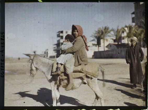 RECORD DATE NOT STATED Port-Said, Egypt, Africa two children on a donkey posing for the operator , 1918 - Near East, Egypt, Palestine, Cyprus - Paul Castelnau (photographic section of the armies) - (January 9 -October 6) (French - ï»¿Port-SaÃ¯d , Egypte , Afrique Deux enfants sur un Ã¢ne posant pour l opÃ rateur). Animal transport, real animal, costume, child, group portrait, ane, hairstyle , headgear, Transport, animal, clothing, human beings, Egypt, Port-Said, in Port Said Copyright: xpiemagsx AKahnlpie020223-6949 !ACHTUNG AUFNAHMEDATUM GESCHÄTZT!
