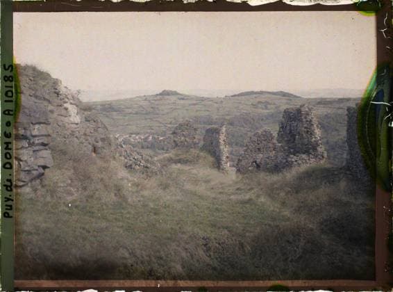 RECORD DATE NOT STATED Buron, France , 1916-1917 - Auvergne - StÃ phane Passet - (September 1916 - February 1917) (French - ï»¿Buron , France). Landscape, mont , mountain, archaeological vestige, volcano, fortified architecture, fortress, Middle Ages, Nature , Environment, Habitat , Architecture, Art, France, Buron, view of Yroude taken from the castle Copyright: xpiemagsx AKahnlpie020223-9432 !ACHTUNG AUFNAHMEDATUM GESCHÄTZT!