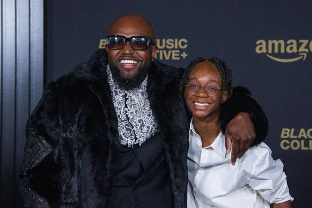 February 2, 2023, Los Angeles, California, USA: Rico Love and Carys Butler (L-R) at the Recording Academy Honors Presented by The Black Music Collective held at The Hollywood Palladium in Los Angeles, California on Thursday February 2, 2023. ARIANA RUIZ PI Los Angeles USA - ZUMAp124 20230202_zaa_p124_141 Copyright: xArianaxRuizx