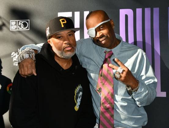 LOS ANGELES, CA -FEBRUARY 03: DJ Kaos, Slick Rick attend A Toast To The Ruler - Grammy Lifetime Achievement Award Powered by Google Pixel on February 03, 2023 at Culina Modern Italian in Los Angeles, California. Copyright: xKoixSojer Snap NxUxPhotos MediaPunchx