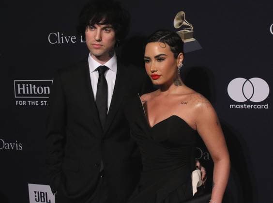 February 4, 2023, Los Angeles, California, USA: Jordan Lutes Jutes and Demi Lovato at the 65th Pre-Grammy Gala held at The Beverly Hilton in Beverly Hills California on Saturday February 4, 2023. BNS PI Los Angeles USA - ZUMAp124 20230204_zaa_p124_218 Copyright: xBURTxHARRISx