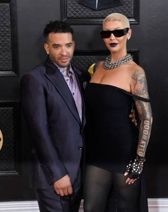 Jason Lee and Amber Rose attend the 65th annual Grammy Awards at the Crypto.com Arena in Los Angeles on Sunday, February 5, 2023.  LAP2023020529 JIMxRUYMEN