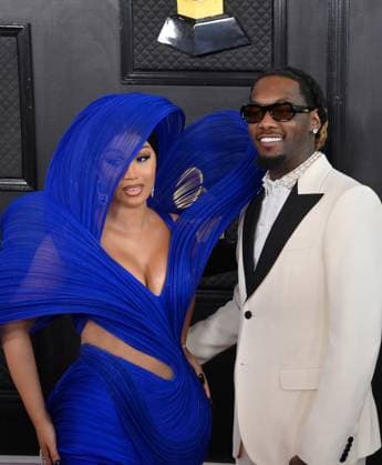 Cardi B and Offset attend the 65th annual Grammy Awards at the Crypto.com Arena in Los Angeles on Sunday, February 5, 2023.  LAP20230205510 JIMxRUYMEN