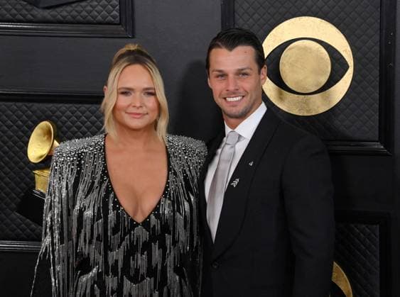 Miranda Lambert and Brendan McLoughlin attends the 65th annual Grammy Awards at the Crypto.com Arena in Los Angeles on Sunday, February 5, 2023.  LAP20230205577 JIMxRUYMEN