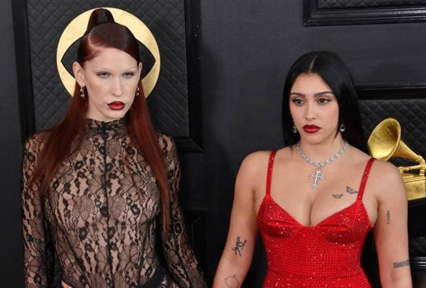 Trinity Vigorsky and Lourdes Leon attend the 65th annual Grammy Awards at the Crypto.com Arena in Los Angeles on Sunday, February 5, 2023.  LAP20230205583 JIMxRUYMEN