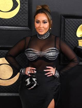 Adrienne Bailon attends the 65th annual Grammy Awards at the Crypto.com Arena in Los Angeles on Sunday, February 5, 2023.  LAP20230205104 JIMxRUYMEN