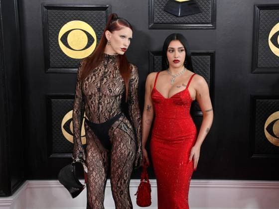 Trinity Vigorsky and Lourdes Leon attend the 65th annual Grammy Awards at the Crypto.com Arena in Los Angeles on Sunday, February 5, 2023.  LAP20230205585 JIMxRUYMEN