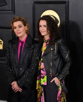 Brandi Carlile and Catherine Carlile attend the 65th annual Grammy Awards at the Crypto.com Arena in Los Angeles on Sunday, February 5, 2023.  LAP20230205604 JIMxRUYMEN