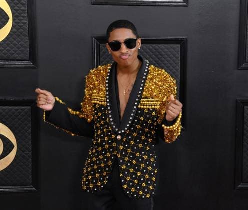 Myles Frost attends the 65th annual Grammy Awards at the Crypto.com Arena in Los Angeles on Sunday, February 5, 2023.  LAP20230205613 JIMxRUYMEN